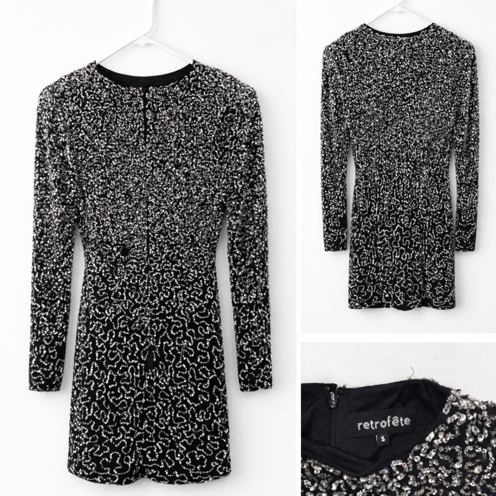 Retrofete Nikki Dress Black Silver